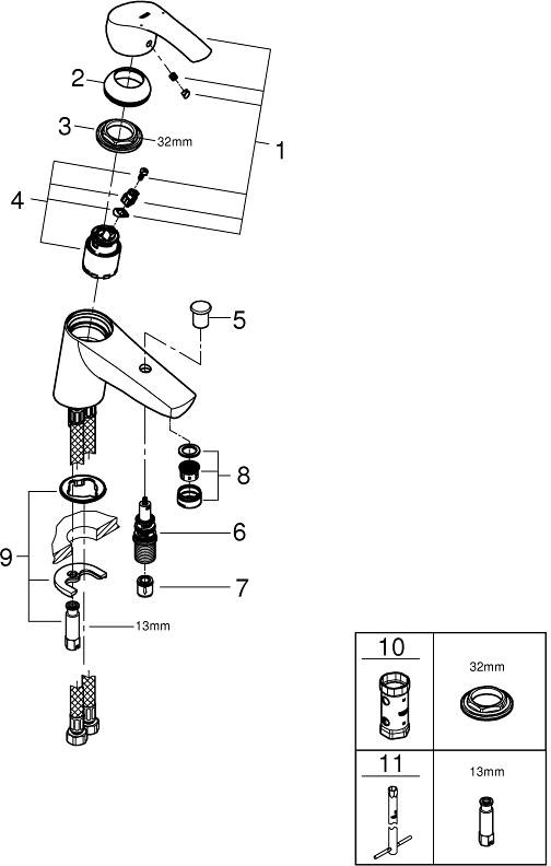 Смеситель Grohe Eurosmart 33412002  детальное изображение - 2