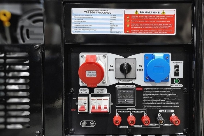 Генератор бензиновый ТСС SGG 17000EH3U 190076, 15.5 кВт, Синий №5