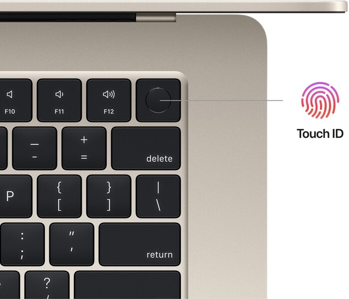 Ноутбук Apple MacBook Air 15 на M2, RAM 8 ГБ, Starlight, SSD 512 ГБ, Apple graphics 10-core детальное изображение - 7