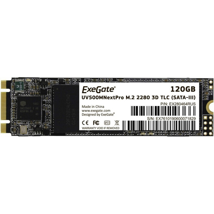 Накопитель SSD ExeGate NextPro M.2 UV500TS120, 120 Гб №1