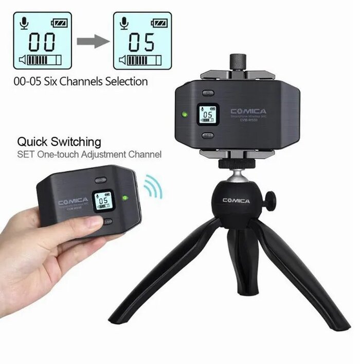 Радиосистема CoMica UHF CVM-WS50 B для смартфона №4