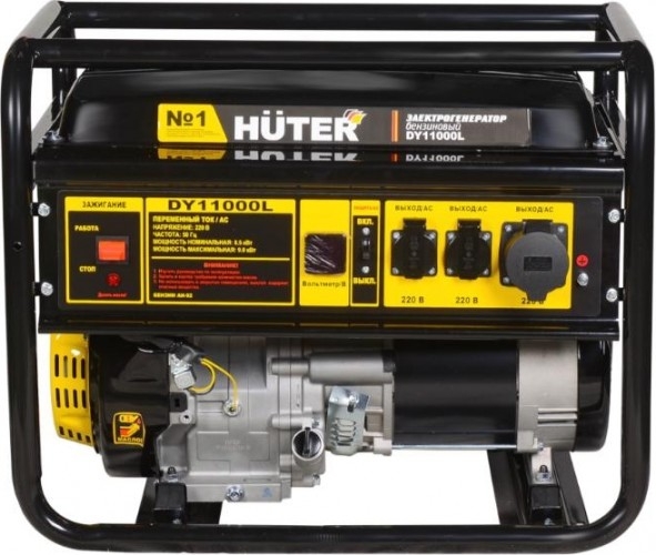 Генератор бензиновый HUTER DY11000L 64/1/71, 8.5 кВт, Черный детальное изображение - 2