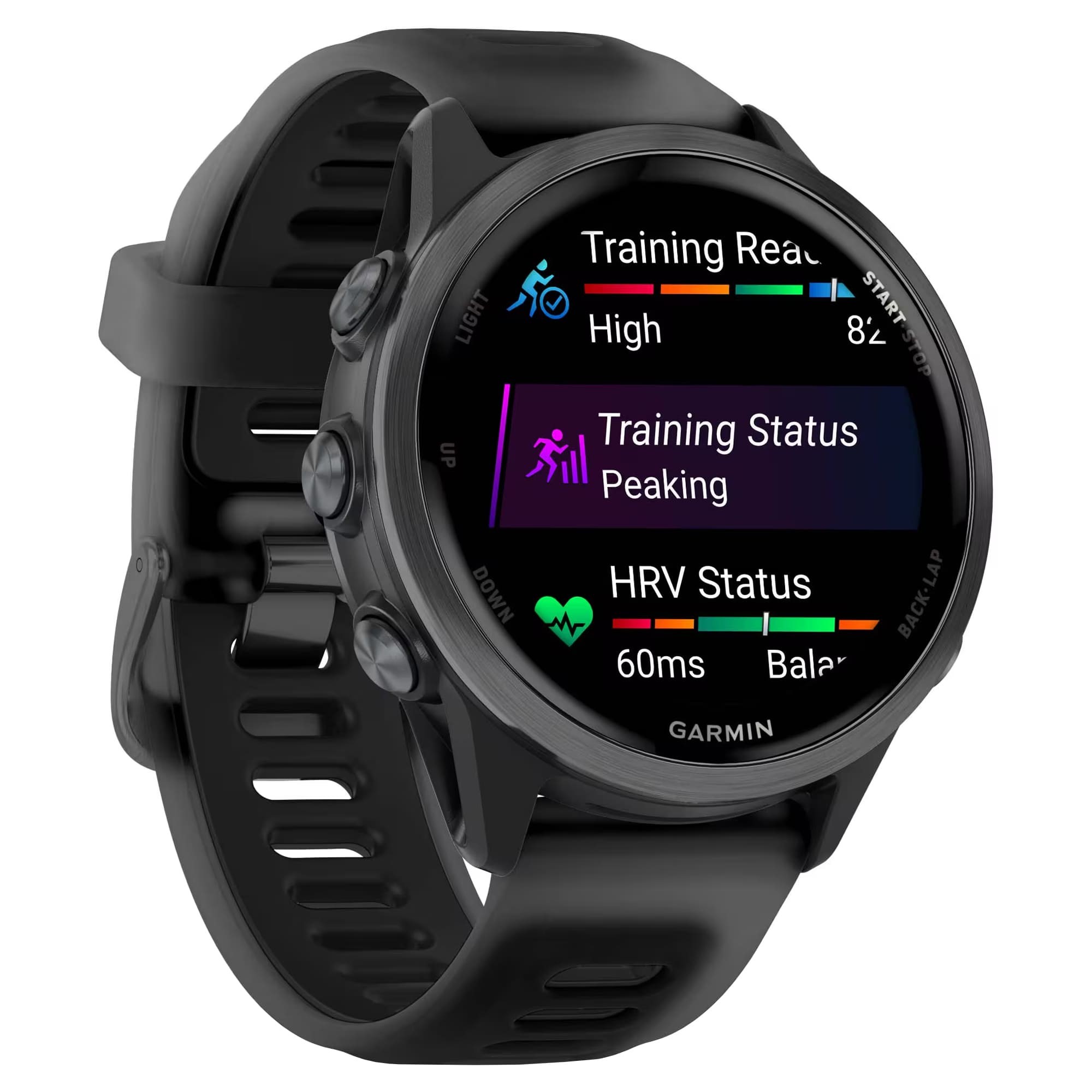 Умные часы Garmin Forerunner 570 42 мм, Шиферно-серый, алюминиевый безель, черный ремешок детальное изображение - 2