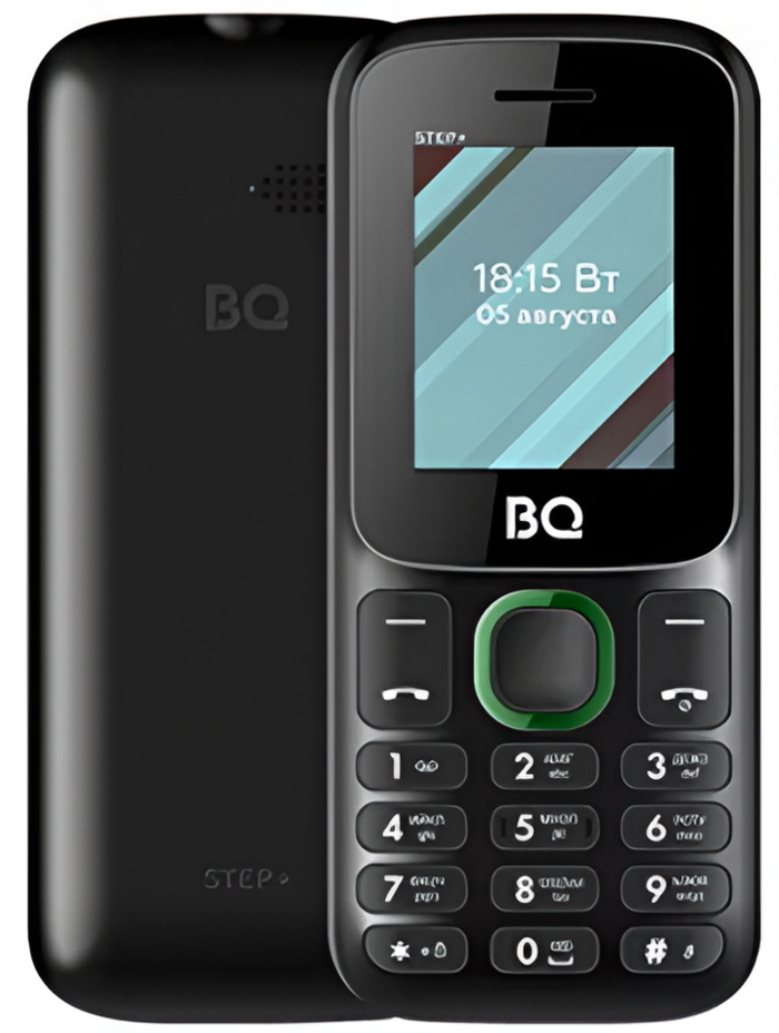 Мобильный телефон BQ 1848 Step+, 32 Мб, Черный/Синий, Dual mini-SIM №2