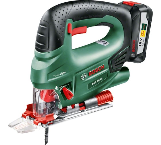 Аккумуляторный лобзик Bosch PST 18 LI Set 0603011023, 18 В, 20 мм, 140 Вт детальное изображение - 1