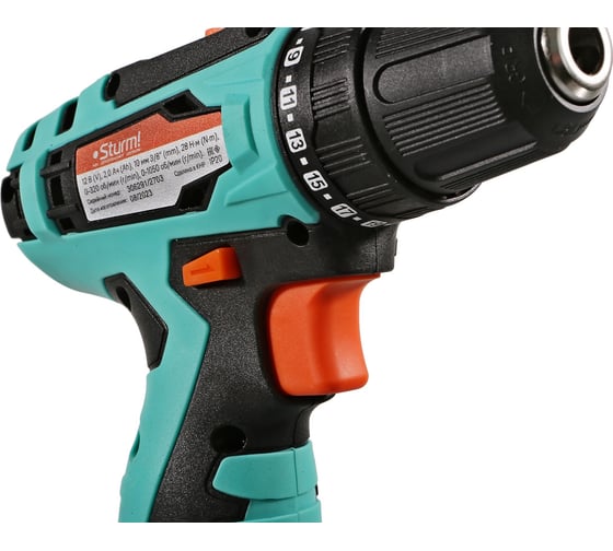 Аккумуляторный шуруповерт Sturm CD3512SC, 12 В, 28 Нм, 2 А·ч детальное изображение - 6