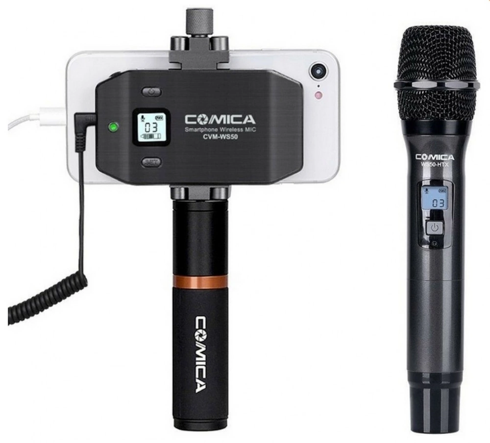 Радиосистема CoMica UHF CVM-WS50 H для смартфона, Черный детальное изображение - 1
