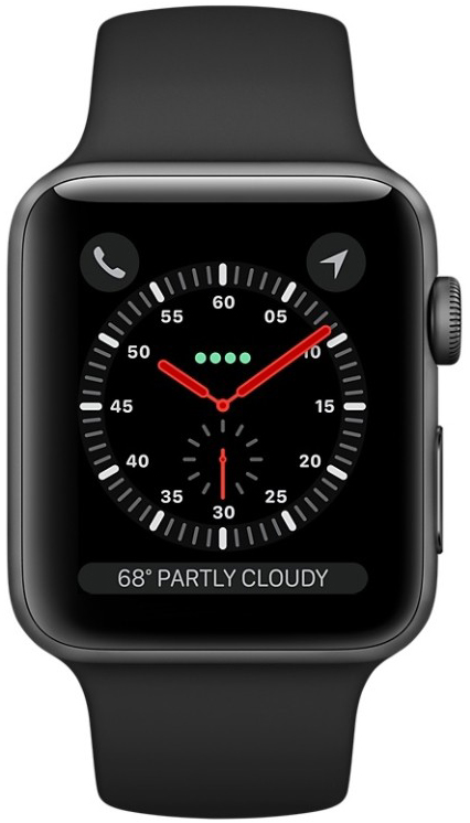 Смарт-часы Apple Watch 3 Aluminum, 42 мм, Серый космос, Sport Band детальное изображение - 2