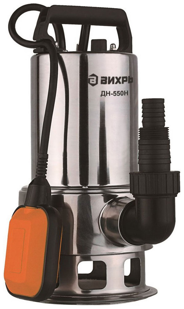 Насос Вихрь ДН-550Н 68/2/4, 217 л/мин, 40 мм, напор 8 м, d=40 мм, 550 Вт, Серый детальное изображение - 1
