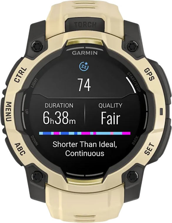 Смарт-часы Garmin Instinct 3 Amoled, Citrine with Citrine Silicone Limited edition, 45 мм, Бежевый детальное изображение - 2