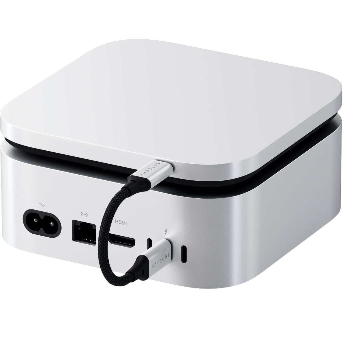 Внешний корпус для SSD M.2 Satechi USB4 Slim NVMe SSD Enclosure ST-EU4SNSS, Серебряный детальное изображение - 1