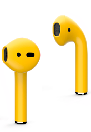 Беспроводные наушники Apple AirPods 2 (без беспроводной зарядки чехла), Желтый матовый детальное изображение - 2