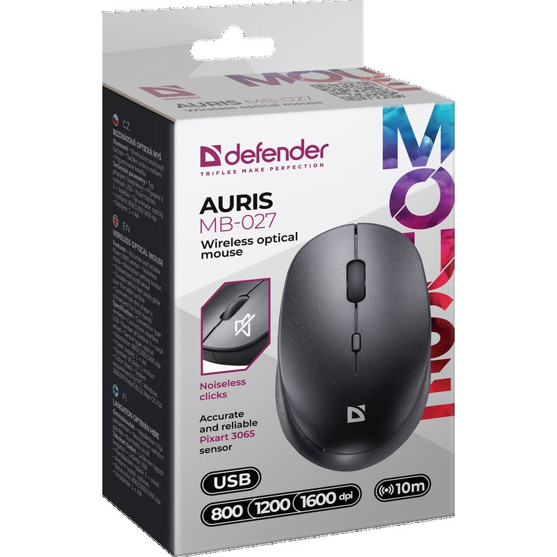 Мышь Defender Auris MB-027  (52027), Черный детальное изображение - 4