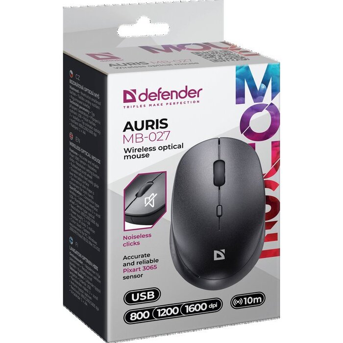 Мышь Defender Auris MB-027  (52027), Черный №4