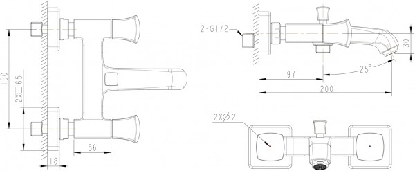 Смеситель Bravat Whirlpool F678112C-01 детальное изображение - 2