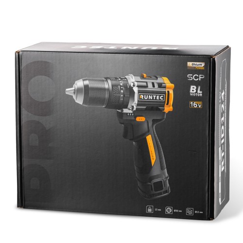 Аккумуляторная дрель-шуруповерт RUNTEC PRO RT-ID124, 18 В, 50 Нм, 2 А·ч детальное изображение - 3