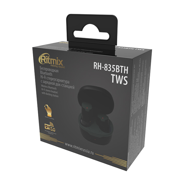 Беспроводные наушники Ritmix RH-835BTH, Черный детальное изображение - 2