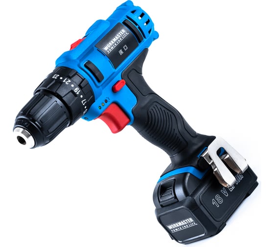 Аккумуляторная дрель-шуруповерт WorkMaster АШ-18ЛВ, 18 В, 28 Нм, 1,5 А·ч детальное изображение - 17