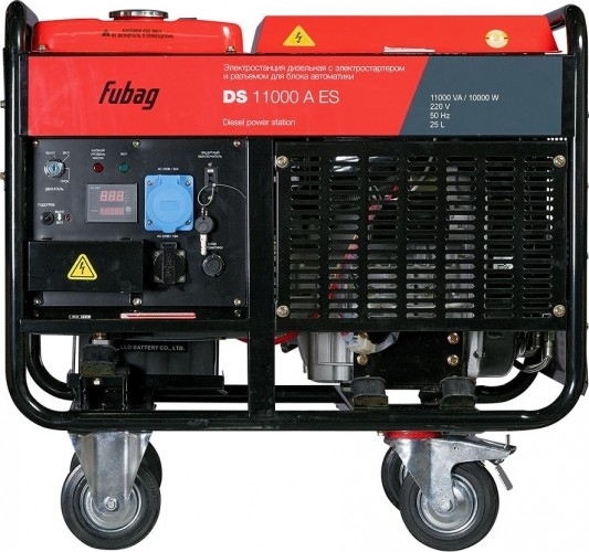 Генератор дизельный с воздушным охлаждением FUBAG DS 11000 A ES 838213, открытый, 10 кВт, Красный детальное изображение - 3