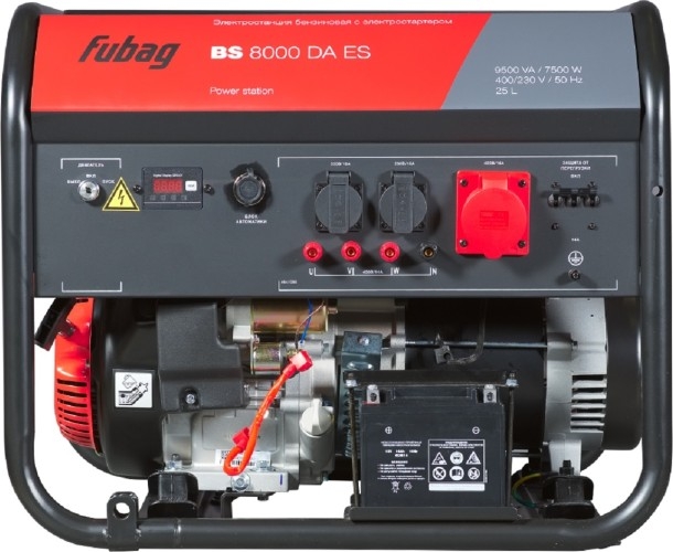 Генератор бензиновый FUBAG BS 8000 DA ES 641088, 7.5 кВт, Красный детальное изображение - 3