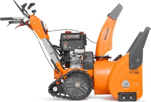 Снегоуборщик гусеничный бензиновый Daewoo DAST 1590 EFI с инжекторным двигателем, 13 л.с., Оранжевый/Серый детальное изображение - 3