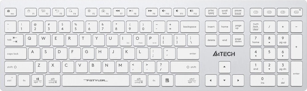 Клавиатура A4Tech FBX50C, Белый детальное изображение - 6