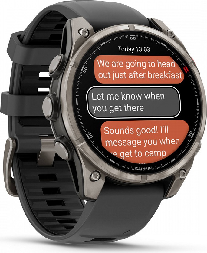 Смарт-часы Garmin Fenix 8 Pro AMOLED, 51 мм, серебристо-серый, графитово-черный силиконовый ремешок детальное изображение - 10