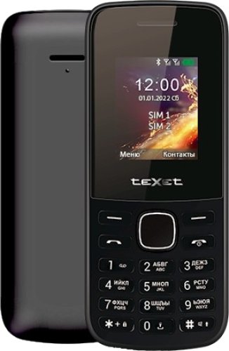 Кнопочный телефон Texet TM-117, черный детальное изображение - 1