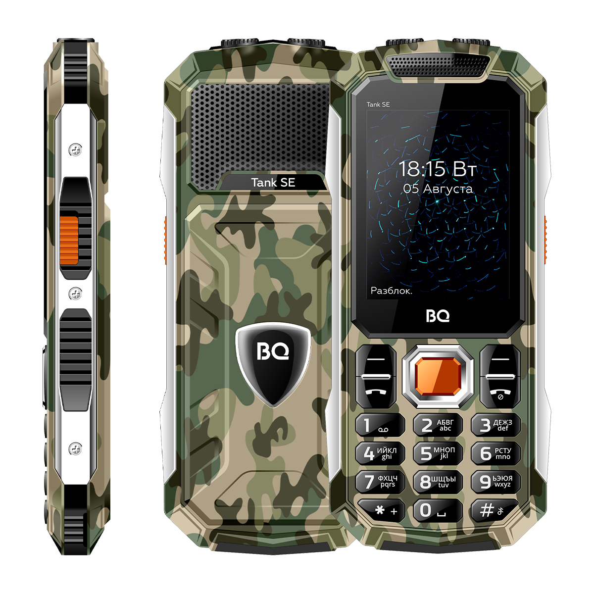 Мобильный телефон BQ 2432 Tank SE, 32 Мб, Зеленый, Dual mini-SIM детальное изображение - 2