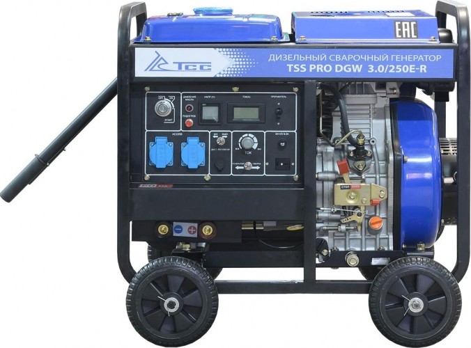 Сварочный генератор ТСС PRO DGW 3.0/250E-R 022833, 2.8 кВт, Черный детальное изображение - 3