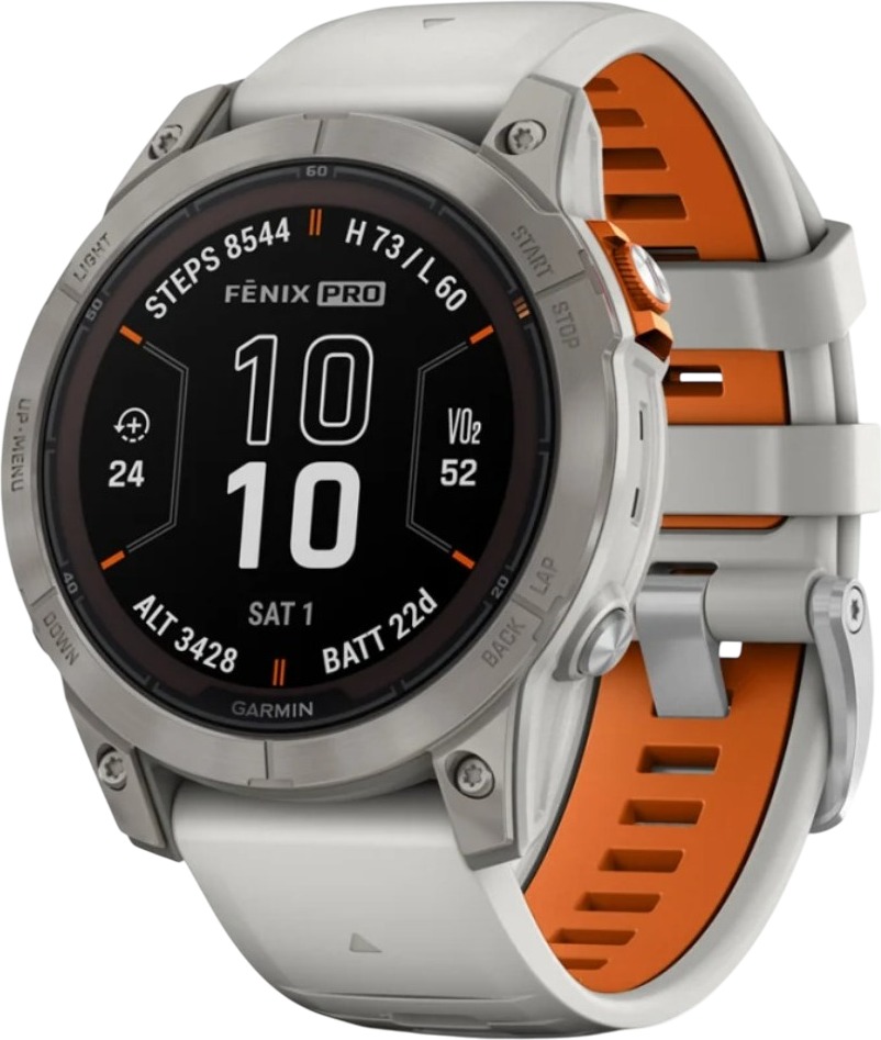 Смарт-часы Garmin Fenix 7 Sapphire Solar, 47 мм, Белый детальное изображение - 1