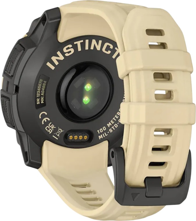 Смарт-часы Garmin Instinct 3 Amoled, Citrine with Citrine Silicone Limited edition, 45 мм, Бежевый детальное изображение - 3