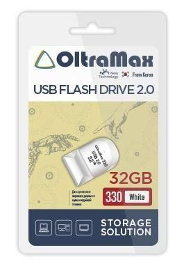 USB Flash накопитель OltraMax 330 32 ГБ, белый детальное изображение - 1