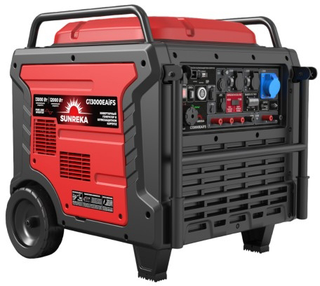 Генератор бензиновый SUNREKA G13000EAiFS 211037, 12 кВт, Красный детальное изображение - 1