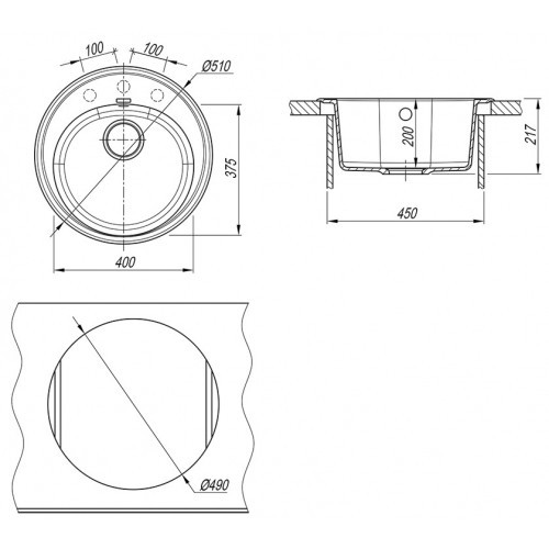 Кухонная мойка Florentina Lotos 510  детальное изображение - 2