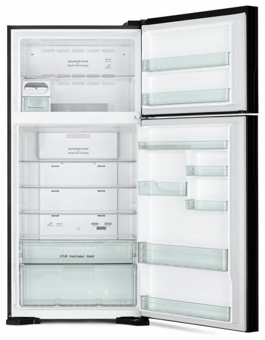 Холодильник Hitachi R-V 660 PUC7-1 BBK, Черный детальное изображение - 2