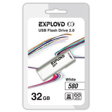 USB Flash накопитель Exployd 580 32 ГБ, белый детальное изображение - 1