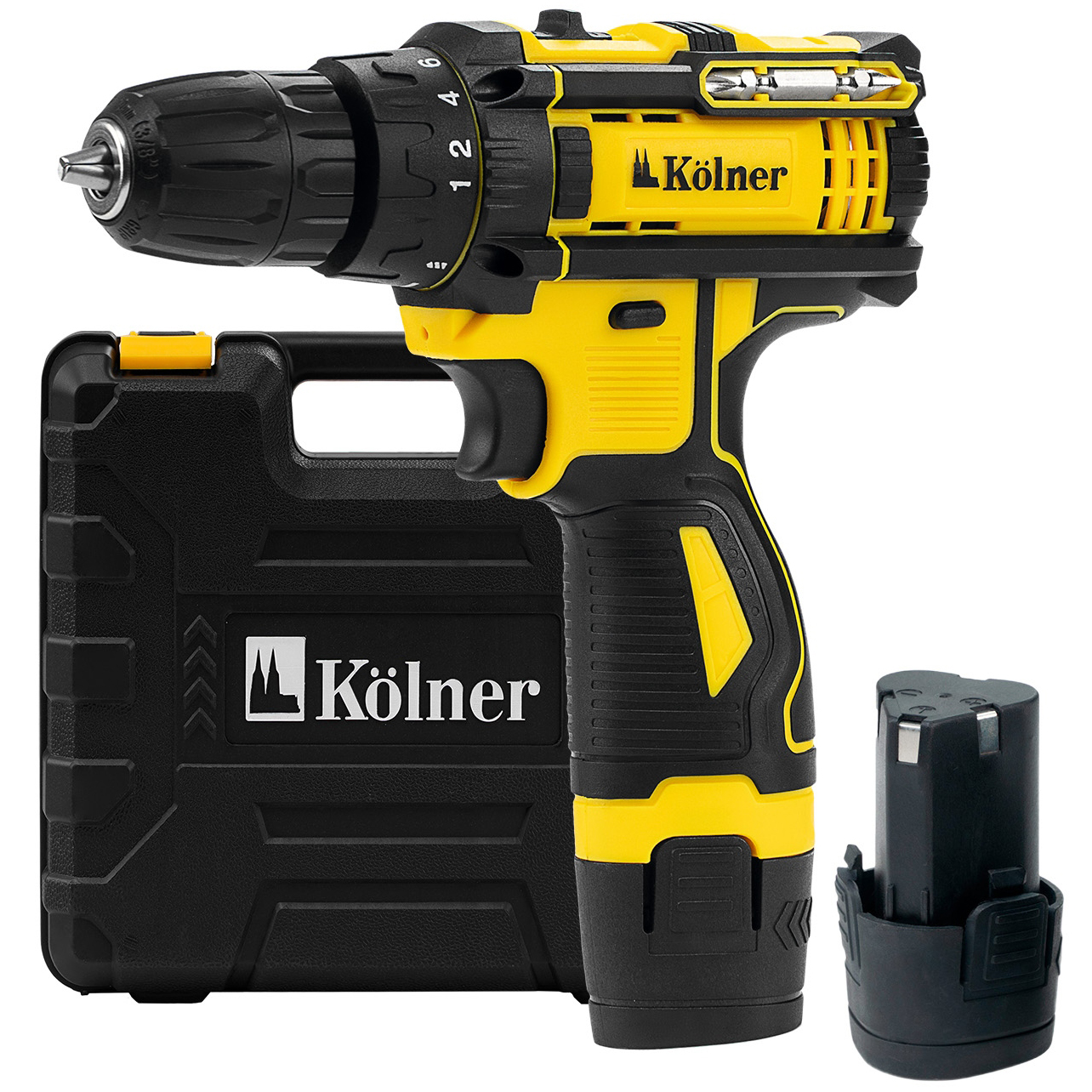 Аккумуляторная дрель-шуруповерт Kolner KCD 12/2С 8020100573, 12 В, 29 Нм, 1,5 А·ч детальное изображение - 1