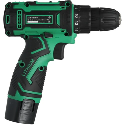 Аккумуляторная дрель-шуруповерт OASIS ASB-12S Eco, 16,8 В, 25 Нм, 1,5 А·ч детальное изображение - 4