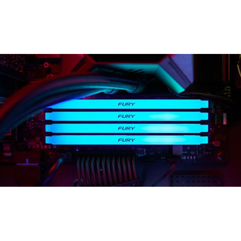 Оперативная память Kingston Fury Beast Black RGB DDR4 3600MHz, KF436C17BB2AK4/32, 4x8 Гб KIT, 32 Гб детальное изображение - 4