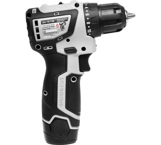 Бесщеточная аккумуляторная дрель-шуруповерт Интерскол ДА-10/12В 36 МиниМАКС Li-ion, кейс, 2 аккум., 687.2.2.70, 12 В, 36 Нм, 2 А·ч детальное изображение - 2