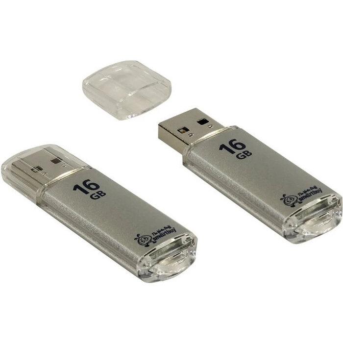 USB Flash накопитель SmartBuy V-Cut (SB16 ГБVC-S) 16 ГБ, серебряный №1