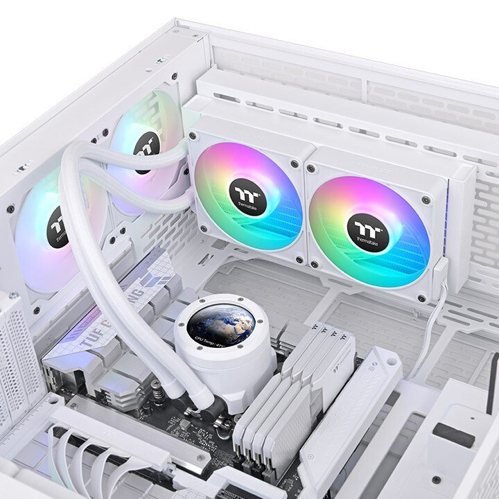 Система жидкостного охлаждения Thermaltake TH240 V2 Ultra EX ARGB Sync Snow Edition, Белый детальное изображение - 6