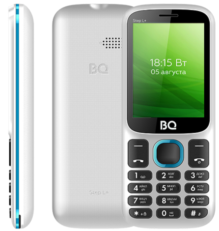 Мобильный телефон BQ 2440 Step L+, 32 Мб, Белый/Синий, Dual mini-SIM детальное изображение - 2