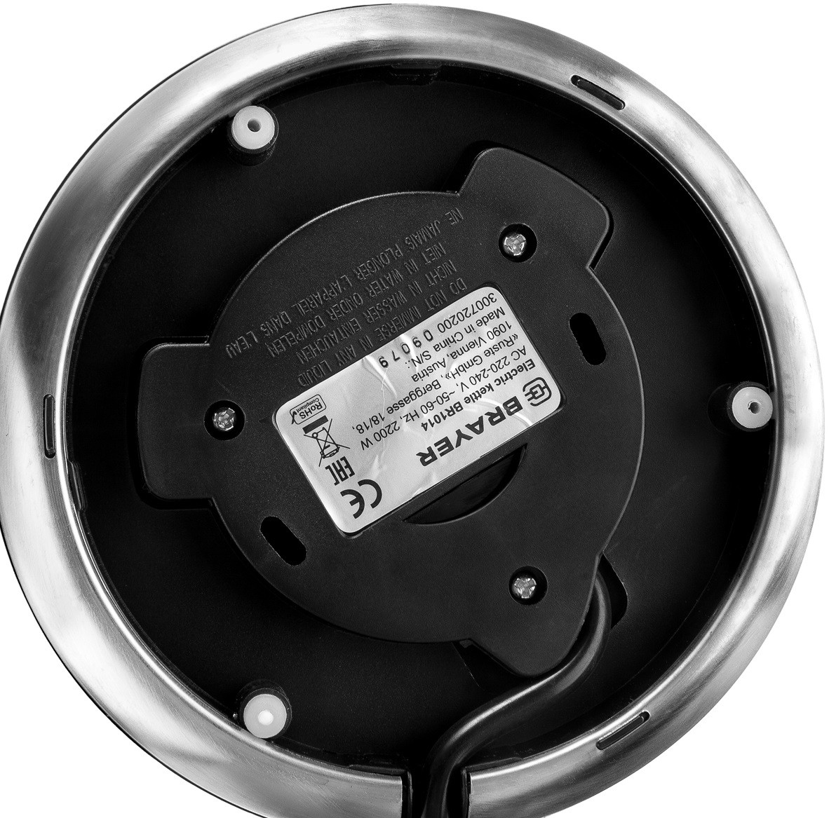 Электрический чайник Brayer BR1014 1.7 л, Серебристый детальное изображение - 9