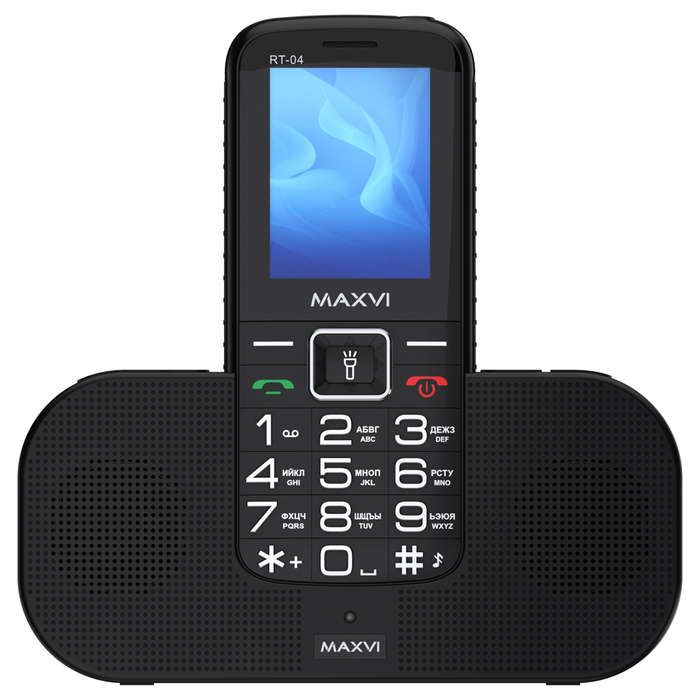 Мобильный телефон MAXVI RT-04 с док-станцией, 32 Мб, Черный, Dual mini-SIM №6