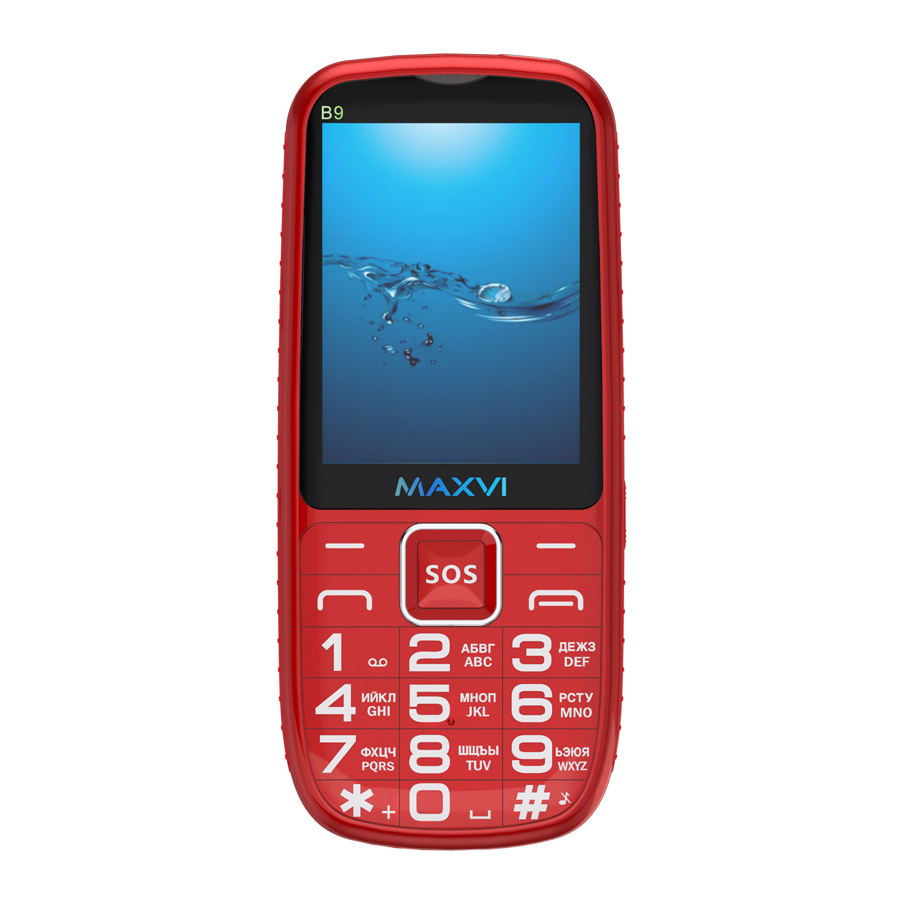 Мобильный телефон MAXVI B9, 32 Мб, Красный, Dual mini-SIM детальное изображение - 5