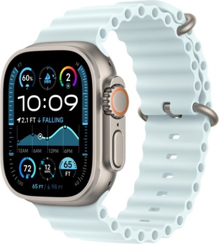 Умные часы Apple Watch Ultra 2 2024, 49 мм, Natural Titanium Case with Ice Blue Ocean Band детальное изображение - 1