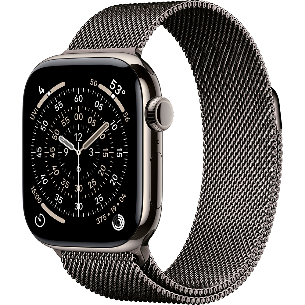 Умные часы Apple Watch Series 11 42 мм, Gold Titanium Case with Gold Milanese Loop, GPS + Cellular, Золотой детальное изображение - 2