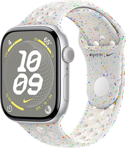 Смарт-часы Apple Watch Series 10 46 мм, Silver Aluminum Case with Pure Platinum Nike Sport Band, Белый детальное изображение - 1